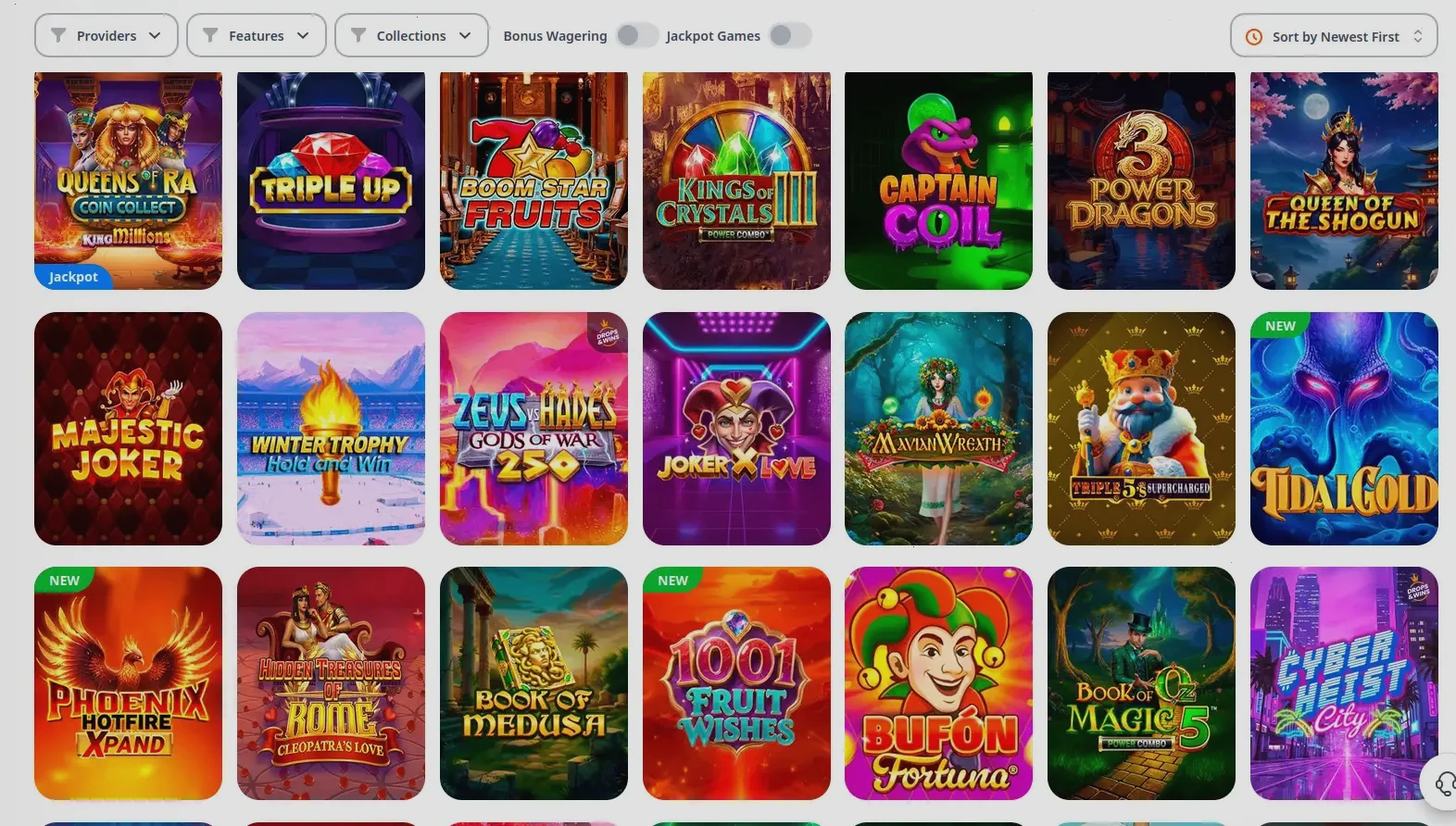Aplikacja mobilna Dragon Casino na smartfonie – ekran główny z grami